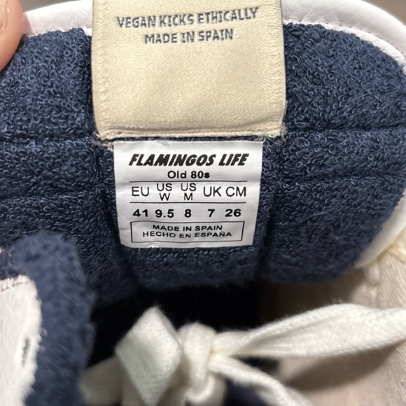 Flamingos Life Old 80s Vegan Leather High Top Sneakers Size EU 41 Unisex - Picture 11 of 12